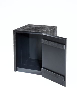 Ebonised Oak Plinth with Door