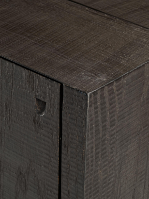 Ebonised Oak Plinth with Door