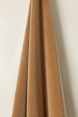 Cotton Velvet in Cobnut