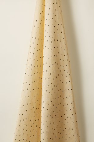 Sheer Linen in Olive Spot on Honey