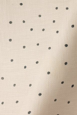 Sheer Linen in Teal Spot on Chalk