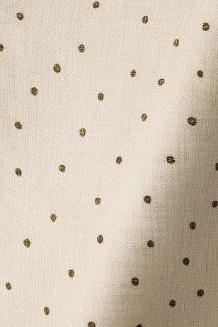 Sheer Linen in Olive Spot on Chalk