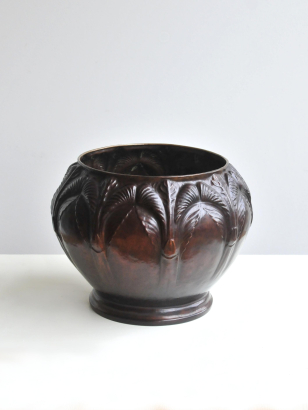 Belle Epoque Copper Cache Pot by Jean Dunand