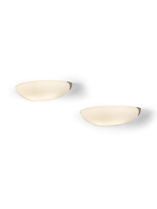 Pair of Demi-Lune Uplighters by Jean Perzel