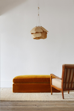 Upholstered Ottoman with Cushion and Slipcover