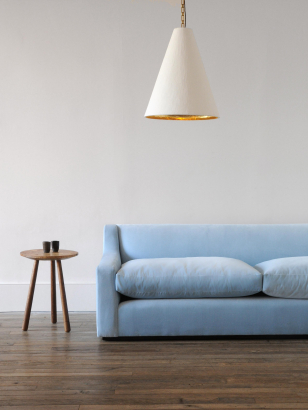 Heavy Weight Cotton Velvet in Sky