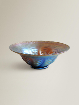 Large 'Myra' Iridescent Glass Bowl by WMF Large 'Myra' Iridescent Glass Bowl by WMF