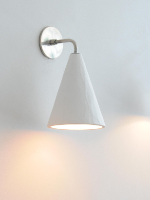 Plaster Cone Wall Light