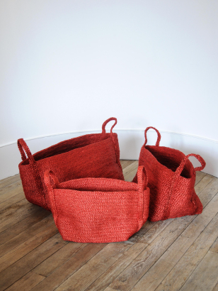 Square Basket in Jute