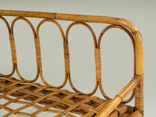 Pair of 1960's Italian Bamboo Daybeds