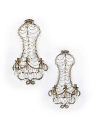 Pair of Large Art Deco Wall Sconces