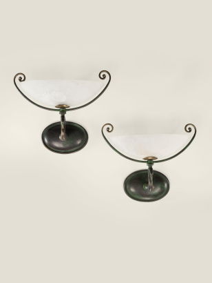 Set of Eight Art Deco Swan Neck Wall Lights
