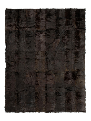 Large Dark Brown Goat Hair Rug