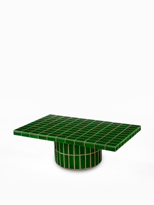 Tiled Coffee Table in Moss