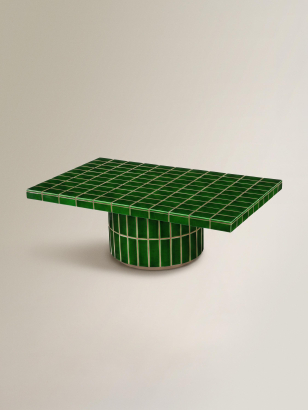 Tiled Coffee Table in Moss