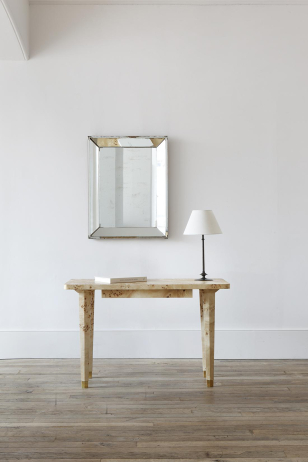 Veneered Occasional Desk Burr Poplar