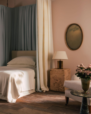 Sheer Linen Wool Blend in Cream Tea