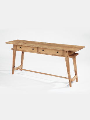 Large Oak Console with Drawers by Rose Uniacke