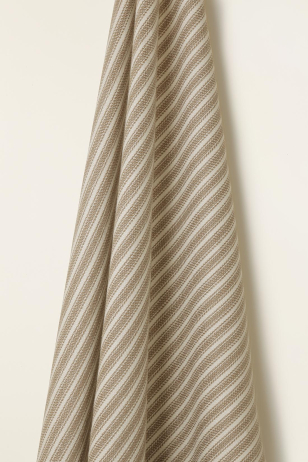Heavy Weight Linen Ticking in Salted Caramel