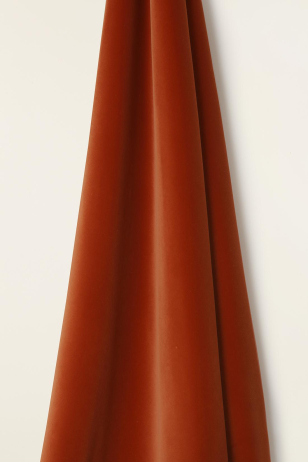 Heavy Weight Cotton Velvet in Vermillion