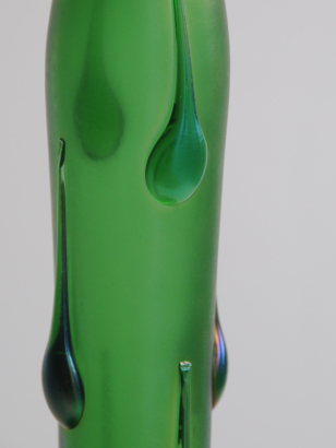 Art Nouveau Green Glass Vase