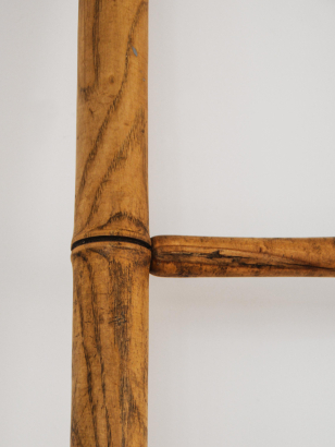 Faux Bamboo Ash Library Ladder