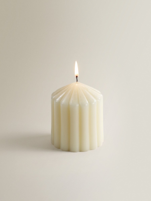 Fluted Candle - Fireside