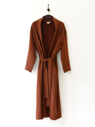 Woollen Bathrobe/Dressing Gown in Herringbone 