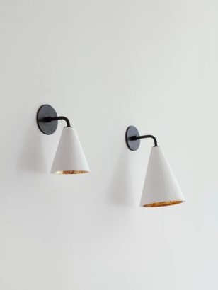 Gilded Plaster Cone Wall Light
