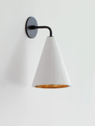 Gilded Plaster Cone Wall Light