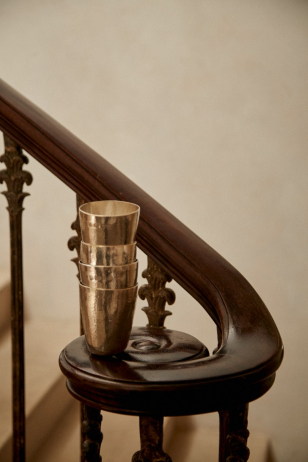 Silver Hand-Beaten Tumbler Cup 