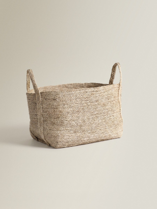 Square Basket in Jute