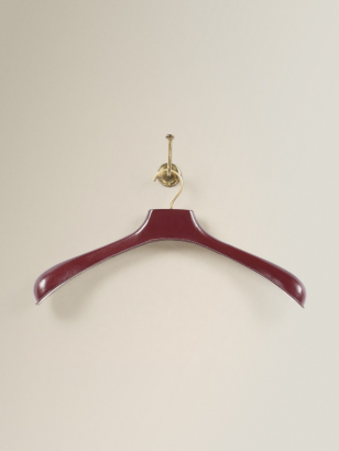 Stitched Leather Coat Hanger