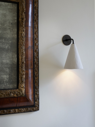 Plaster Cone Wall Light