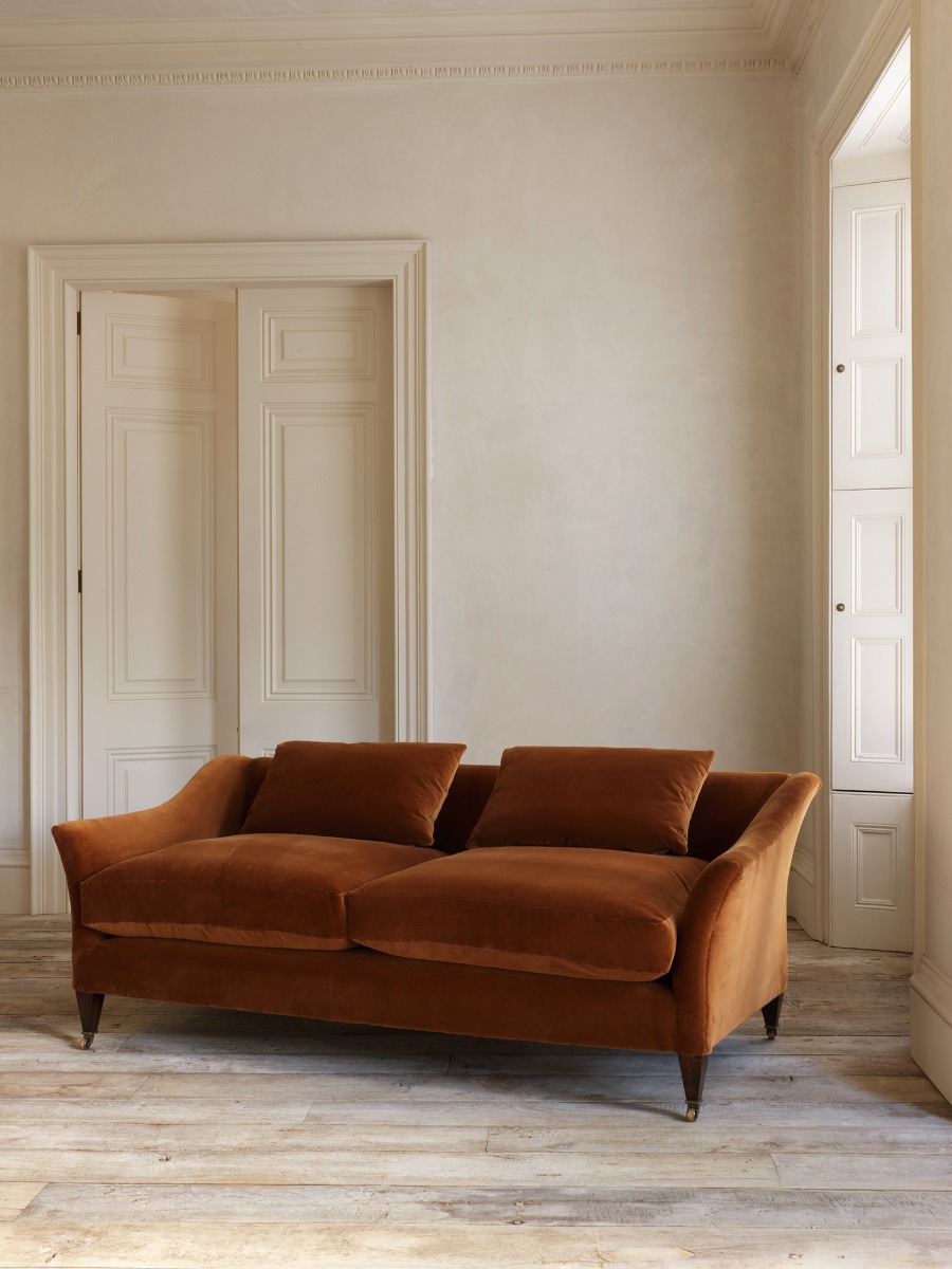 HEAVY WEIGHT COTTON VELVET IN COPPER BEECH 