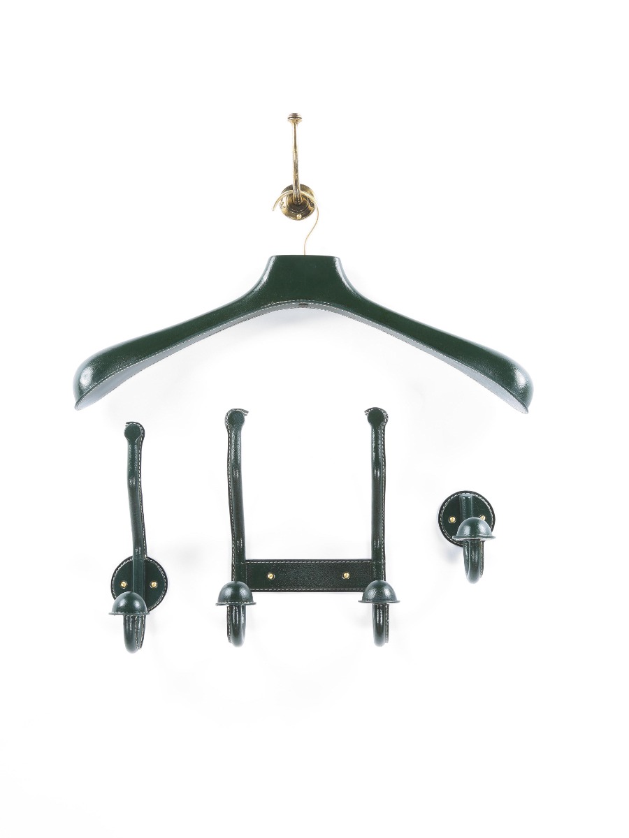 Stitched Leather Coat Hanger